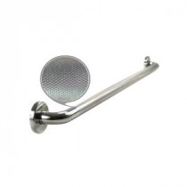 Premium Series 30 in. x 1.25 in. Diamond Knurled Grab Bar in Polished Stainless Steel (33 in. Overall Length)