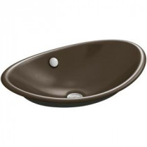 Iron Plains Vessel Sink in Suede with Iron Black Painted Underside