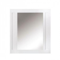 Aberdeen 33 in. W x 36 in. H Wall Mirror in White