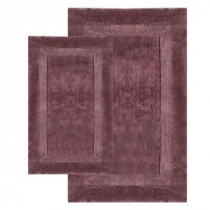 21 in. x 34 in. and 24 in. x 40 in. 2-Piece Olympia Bath Rug Set in Amethyst