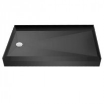 33 in. x 60 in. Single Threshold Shower Base with Left Drain