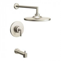 Arris Posi-Temp 1-Handle Tub and Shower Faucet Trim Kit in Brushed Nickel (Valve Sold Separately)