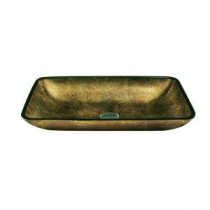 Vessel Sink and Faucet Set in Brown and Copper