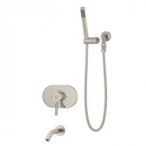 Sereno Single-Handle 1-Spray Tub and Shower Faucet with Hand Shower in Satin Nickel