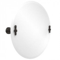 Retro-Dot Collection 22 in. x 22 in. Frameless Round Single Tilt Mirror with Beveled Edge in Oil Rubbed Bronze