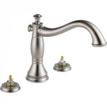Cassidy 2-Handle Deck-Mount Roman Tub Faucet Trim Kit Only in Stainless (Valve and Handles Not Included)