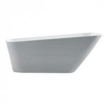 Urban Retreat Collection Belmont 5.6 ft. Reversible Drain Free-Standing Bathtub in White