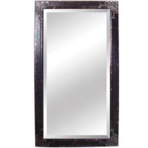 40.5 in. x 76 in. Rectangular Decorative Antique Silver Wood Framed Mirror