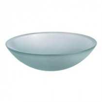 Dorian Console Vessel Sink in Clear Frosted Glass