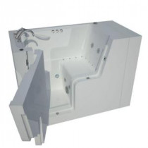 4.5 ft. Left Drain Wheel Chair Accessible Whirlpool and Air Bath Tub in White