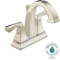 Dryden 4 in. Centerset 2-Handle High-Arc Bathroom Faucet in Polished Nickel with Metal Pop-Up