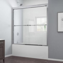 Duet 56 to 59 in. x 58 in. Framed Bypass Tub Door in Chrome