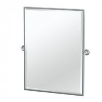 Terrace 29.63 in. x 32.50 in. Framed Single Large Rectangle Mirror in Chrome