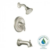 Brantford Single-Handle 1-Spray Posi-Temp Tub and Shower Faucet Trim Kit in Brushed Nickel (Valve Sold Separately)