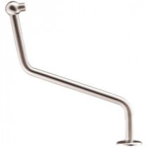 13 in. S Shaped Shower Arm with Flange in Brushed Nickel