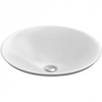 Carillion Wading Pool Above-Counter Bathroom Sink in White