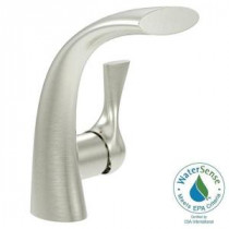 Twist Collection Single Hole 1-Handle Bathroom Faucet in Brushed Nickel