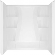 Classic 400 Curve 29.875 in. x 59.88 in. x 61.51 in. 3-Piece Direct-to-Stud Tub Surround in High Gloss White