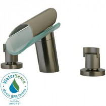 Morgana 8 in. Widespread 2-Handle Low-Arc Bathroom Faucet in Brushed Nickel