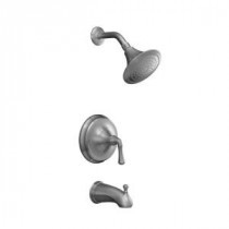 Forte 1-Handle Rite-Temp Pressure-Balancing Tub and Shower Faucet Trim Kit in Brushed Chrome (Valve Not Included)