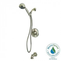 Pasadena Single-Handle 3-Spray Tub and Shower Faucet with Handshower in Brushed Nickel