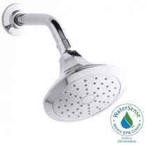 Memoirs 1-Spray 5.5 in. Classic Showerhead with Katalyst Air-Induction Spray in Polished Chrome