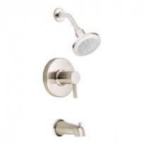 Amalfi 1-Handle Tub and Shower Faucet Trim Only in Brushed Nickel (Valve Not Included)