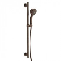 Surge 5-Spray Hand Shower with Wall Bar Kit in Tumbled Bronze