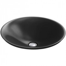 Carillon Wading Pool Above-Counter Bathroom Sink in Black Black