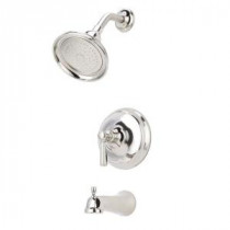 Bancroft 1-Handle Pressure-Balancing Tub and Shower Faucet Trim Kit in Vibrant Polished Nickel (Valve Not Included)