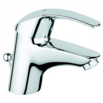 Eurosmart Single Hole Single-Handle Low-Arc Bathroom Faucet in Chrome
