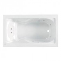 Cadet Installed Tile Flange 6 ft. x 42 in. Whirlpool Tub with Right Drain in White