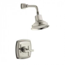 Margaux 1-Handle Shower Faucet Trim in Vibrant Polished Nickel (Valve Not Included)