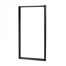 Tides 25 in. to 27 in. x 65 in. Framed Pivot Shower Door in Oil Rubbed Bronze with Obscure Glass