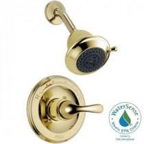 Classic 1-Handle Shower Faucet Trim Kit in Polished Brass (Valve Not Included)