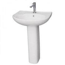 Cynthia 570 Pedestal Combo Bathroom Sink in White