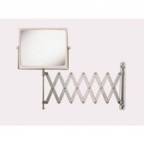 8.25 in. x 6.5 in. Wall Mount Hind Sight Mirror in Chrome/White