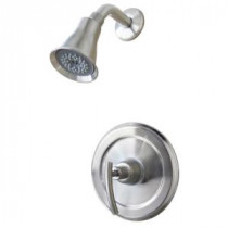 Contemporary 1-Handle 1-Spray Shower Faucet in Brushed Nickel