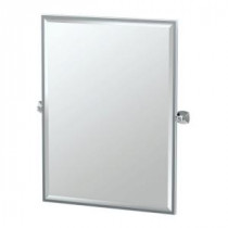 Jewel 28.50 in. x 32.50 in. Framed Single Large Rectangle Mirror in Chrome