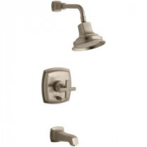 1-Handle Rite-Temp Pressure-Balance Tub and Shower Faucet Trim Kit in Vibrant Brushed Bronze (Valve Not Included)