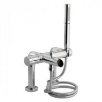 Toobi Deck-Mount Bath Faucet Trim with Handshower in Polished Chrome