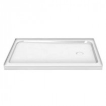 60 in. x 32 in. Single Threshold Shower Base with Right Drain in White