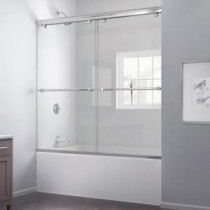 Charisma 56 to 60 in. x 58 in. Semi-Framed Bypass Tub and Shower Door in Chrome