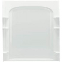 Ensemble Curve 60 in. x 1-1/4 in. x 72-1/2 in. 1-piece Direct-to-Stud Back Shower Wall in White