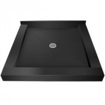 36 in. x 36 in. Triple Threshold Shower Base with Center Drain