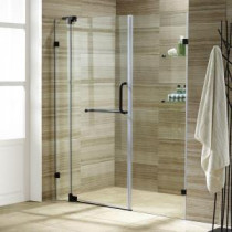 Pirouette 60 in. x 72 in. Frameless Pivot Shower Door with Hardware in Antique Rubbed Bronze and Clear Glass