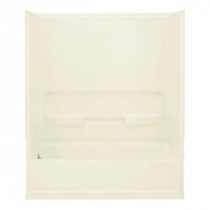 Advantage 30 in. x 60 in. x 72 in. Standard Fit Bath and Shower Kit in Biscuit