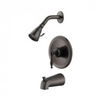 Saratoga Single-Handle 2-Spray Tub and Shower Faucet in Brushed Bronze