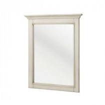 Klein 30 in. L x 23.5 in. W Wall Mirror in Antique White