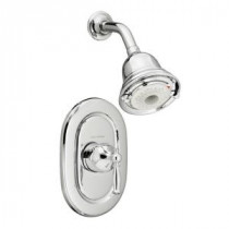 Quentin FloWise Pressure Balance 1-Handle Shower Faucet Trim Kit in Polished Chrome (Valve Sold Separately)